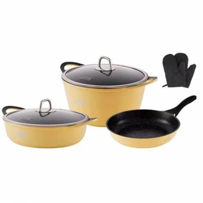 Winning Star 3 Parça Non‑Stick Tencere/Tava Seti