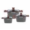 NEWAL Jumbo Tencere Seti - 6 Parça - 22/24/26 CM