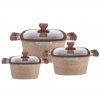 NEWAL Jumbo Tencere Seti - 6 Parça - 22/24/26 CM