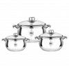 NEWAL Junior Çelik Tencere Seti 6 Parça - 14/16/18 CM