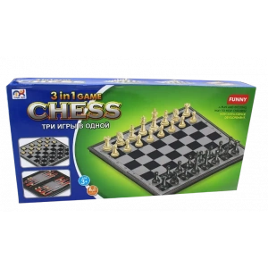 3ü 1 Arada Satranç, Tavla ve Dama Seti - Küçük Boy