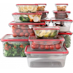 CLASSBACH 4 Hacimli 14 Parça Plastik Gıda Saklama Kabı Seti