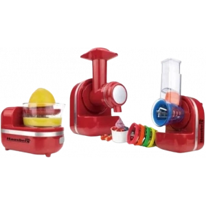 HAUSBERG 3ü 1 Arada Mini Mutfak Robotu | Dondurma Makinesi, Narenciye Sıkacağı, Rende & Doğrayıcı