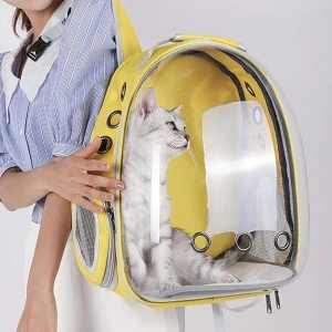 Kedi ve Köpek Taşıma Çantası - Şeffaf, Hava Alan Büyük Boy Kedi ve Köpek Sırt Çantası