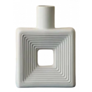 Modern Geometrik Seramik Vazo - Kare