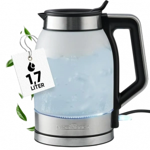 PROFICOOK Cam Işıklı Su Isıtıcı / Kettle (1,7 L, 2200 W)