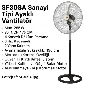 RAKS Sanayi Tipi Ayaklı Vantilatör