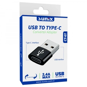 Sunix CT-07 Micro USB → Type-C Çevirici Adaptör