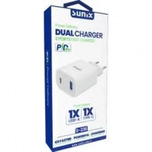 Sunix S-33 50W USB-C Lightning Hızlı Şarj Aleti