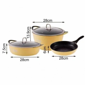 Winning Star 3 Parça Non‑Stick Tencere/Tava Seti