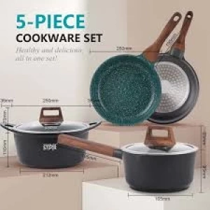 Winning Star 5 Parçalı Non‑Stick Tencere/Tava Seti