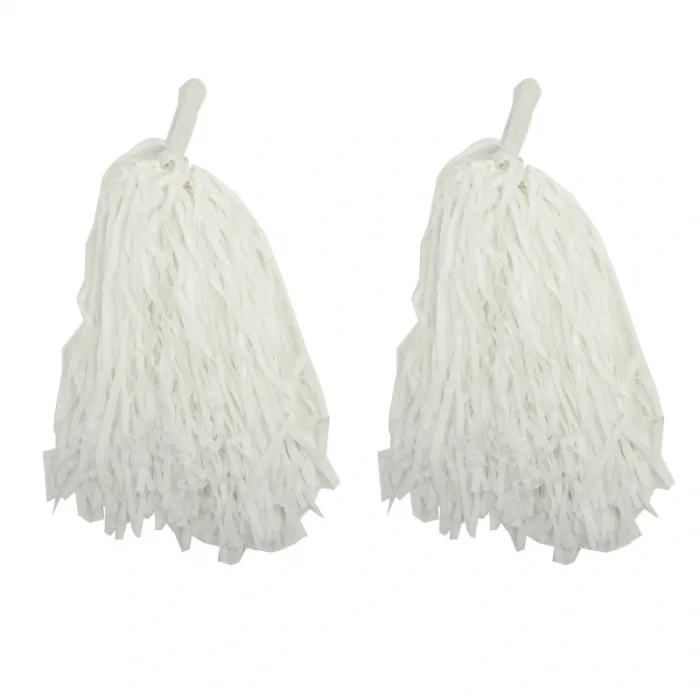 1 Çift ( 2 Adet ) Beyaz Renk 23 Nisan Gösteri Ponponu (5047)