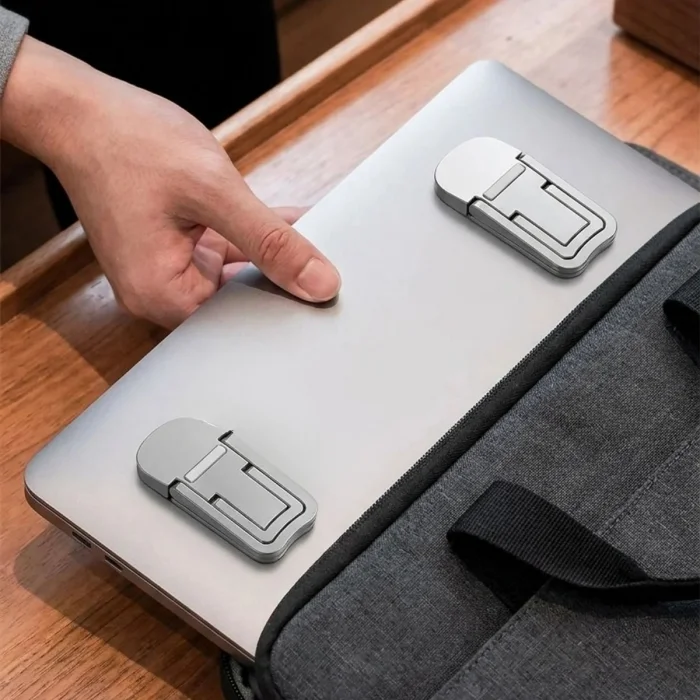 1 Çift Yapışkanlı Katlanabilir Laptop Standı – Mini Notebook Yükseltici, Taşınabilir Kaymaz Laptop Ayağı (5047)