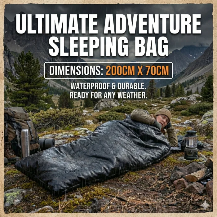 -10 derece Su Geçirmez Kamp Gezi  Uyku Tulumu (210X70 cm)