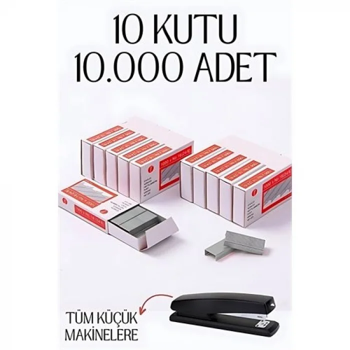 10 Kutu 10.000 Adet Küçük Zımba Teli 718593
