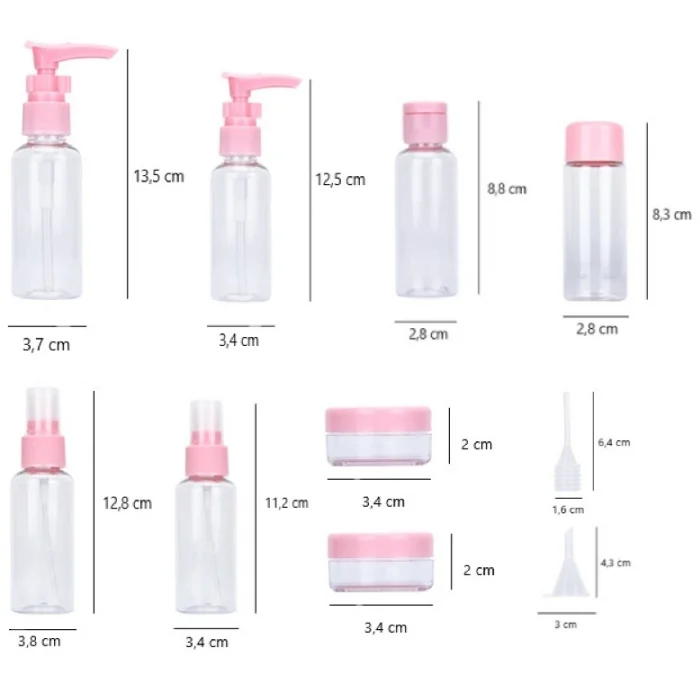 10 Parça Seyahat  Sprey ve Boş Şişe Seti (5047)