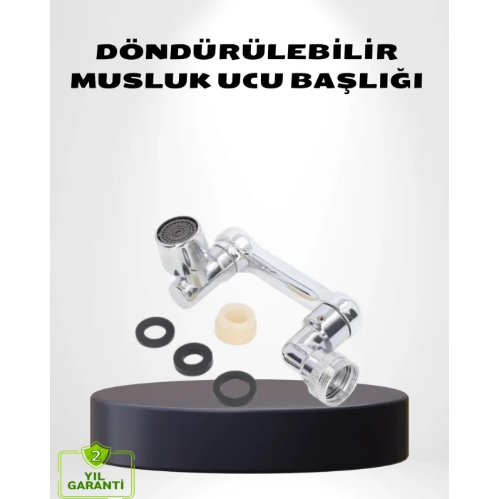 1080° Dönebilen Musluk Ucu – Su Tasarruflu, Esnek ve 360° Çift Eksenli Başlık