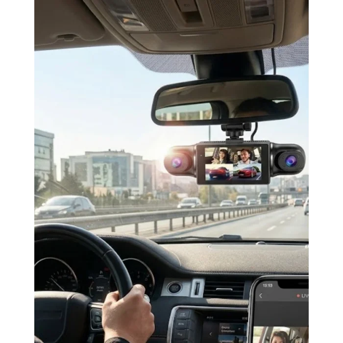 1080P Araç Kamerası Mobil Uygulama Bağlantılı G Sensörlü Güvenlik Sistemi