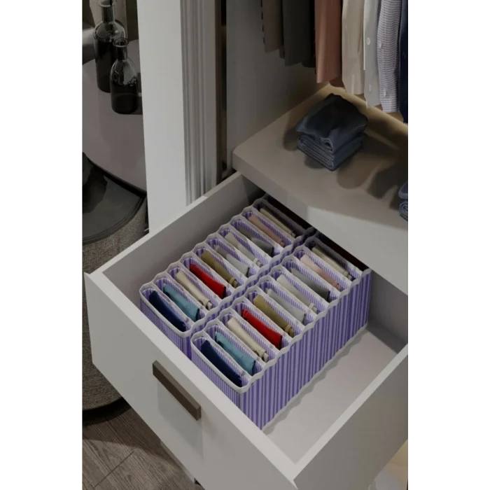 11 Bölmeli Dolap ve Çekmece Içi Düzenleyici Akordiyon Organizer M00500 (6 Adet)