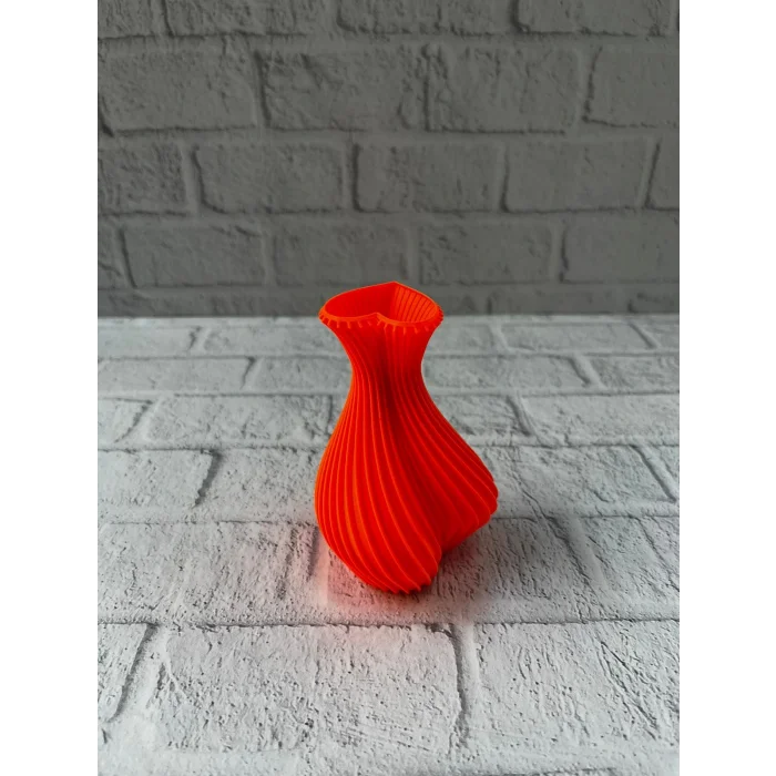 11 cm Turuncu Kalp Formlu Mini Vazo Estetik Dekoratif Obje