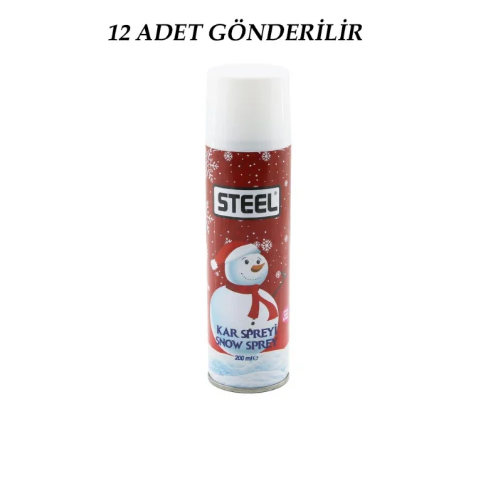 12 ADET STEEL MAX KAR SPREYİ 200ML (5047)