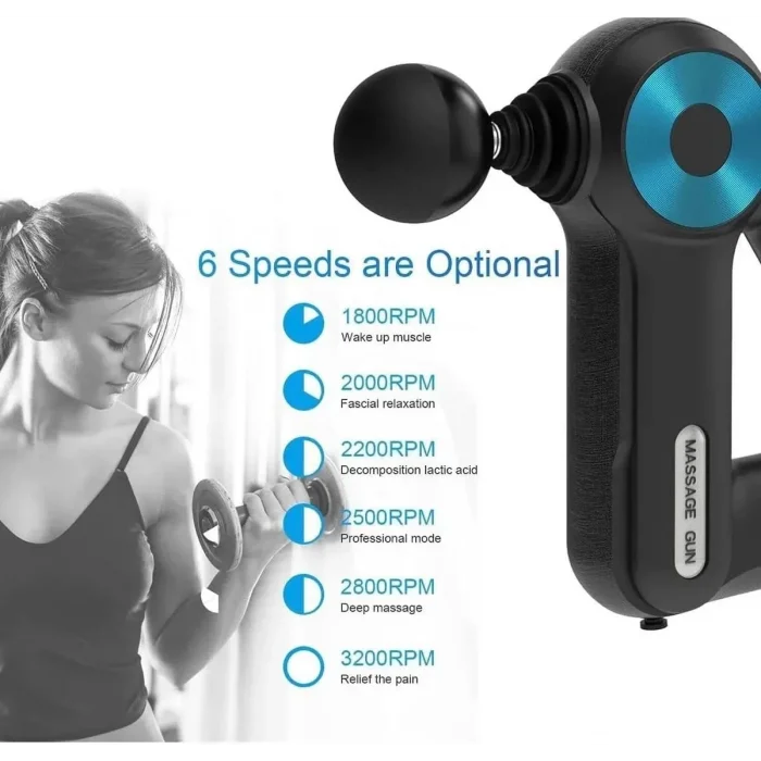 12 Başlıklı Profesyonel Masaj Tabancası Çok Fonksiyonlu (5047)