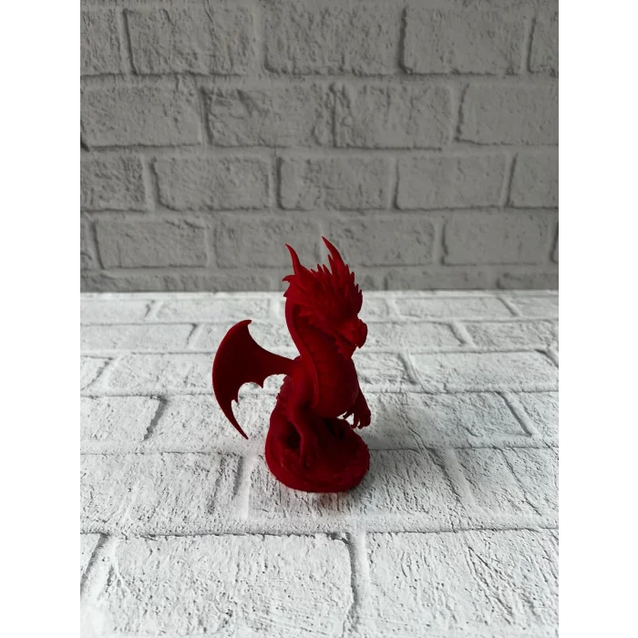 12 cm Kırmızı Ejderha Figürü Koleksiyonluk Dekoratif Biblo