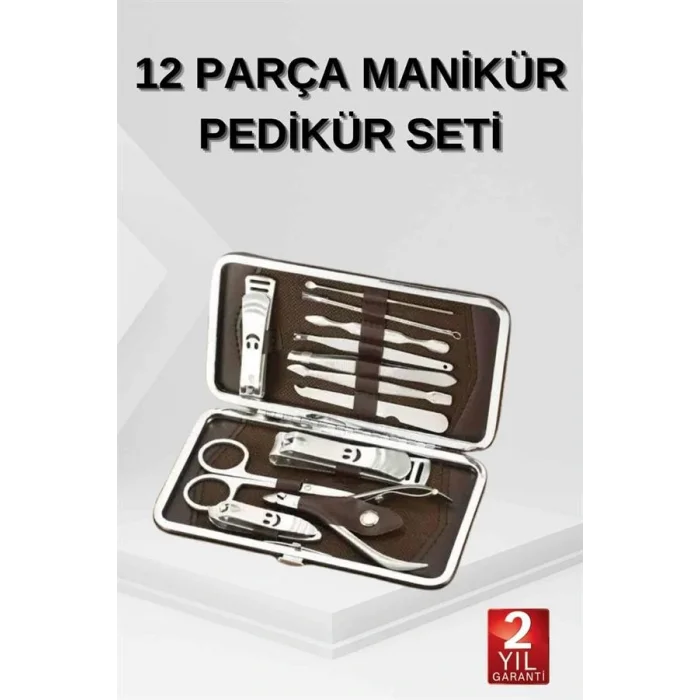 12 Parça El Ayak Temizleme Pense Kir Temizleme Aparatı Kaş Cımbızı