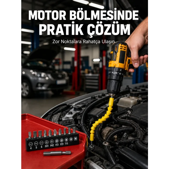 12 Parça Vidalama Uç Seti Akrobat Tasarım Dayanıklı Metal Yeni Nesil