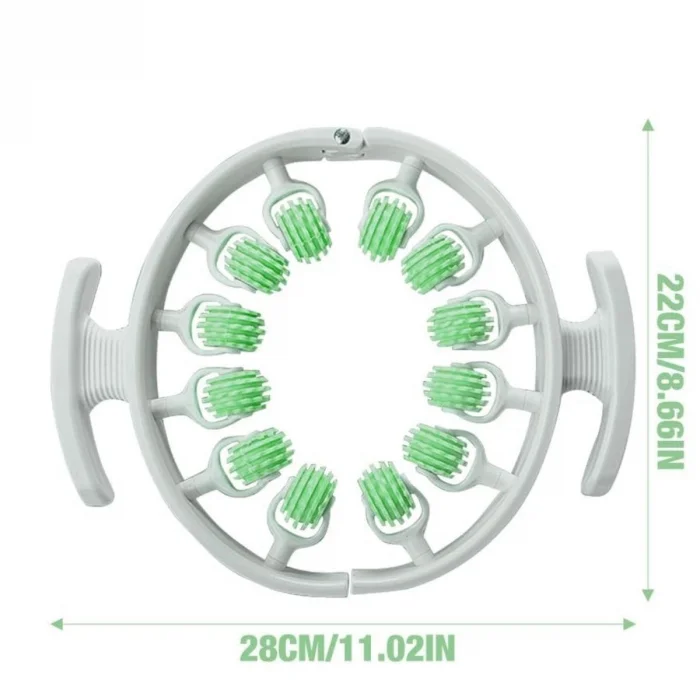 12 Tekerlekli Ayarlanabilir Bacak,Bel ve Kol Masaj Aleti – 360° Tam Daire Derin Doku Kas ve Lenfatik Masaj Silindiri (5047)