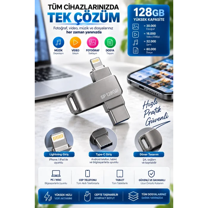 128 GB FLASH BELLEK