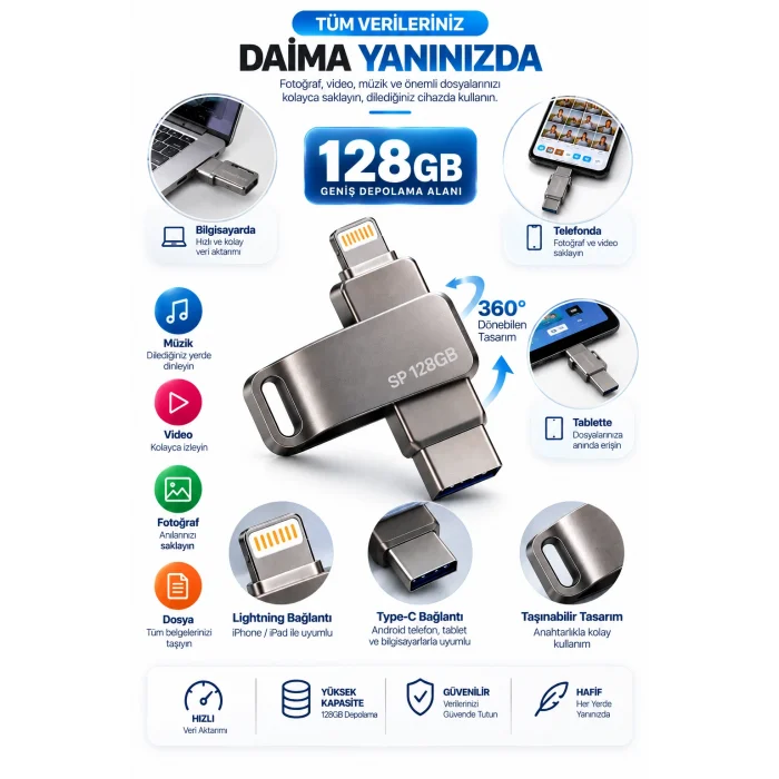 128 GB FLASH BELLEK