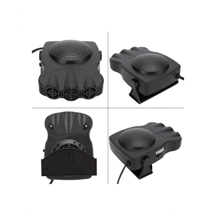 12V Araç Fanı & Isıtıcı | Ön Cam Buzu Çözücü, 360° Ayarlanabilir Başlık, Anında Sıcaklık