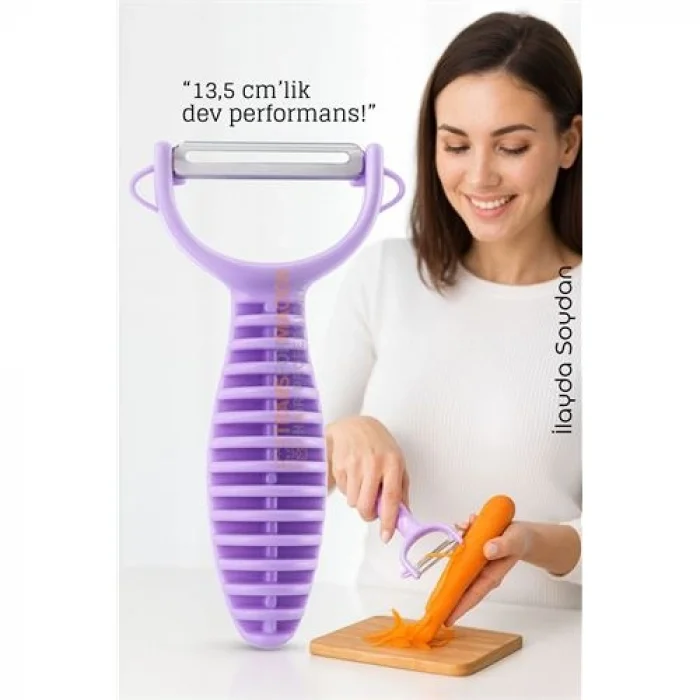 13,5 cm Ergonomik Sebze Soyacağı – Renkli Tasarım, Paslanmaz lı, Konforlu Kullanım 722341