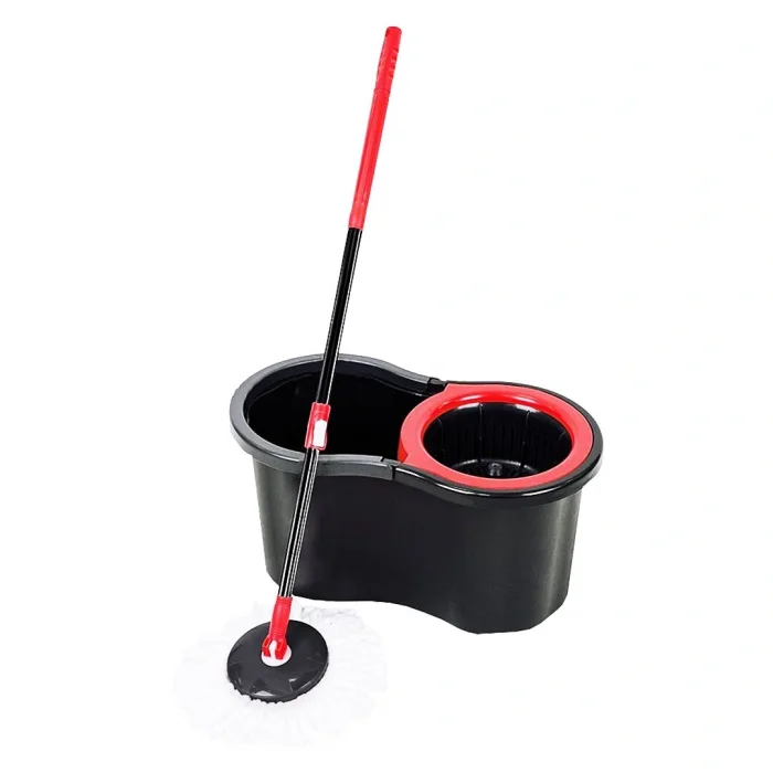 13LT - SİYAH - ŞİRİNK OTOMATİK DÖNERLİ KOVA MOP TEMİZLK SETİ (5047)