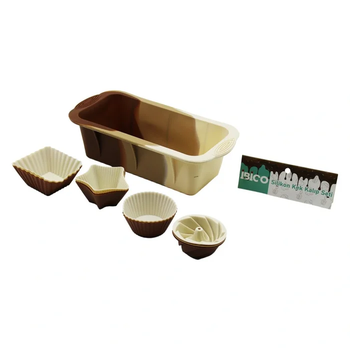 13PCS SİLİKON MUFFİN - BATON KEK KALIP SET BATON=11.5X25CM 3ER RÜZGAR GÜLÜ - YUVARLAK - YILDIZ - D.GEN (5047)