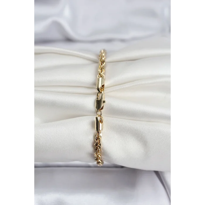 14K Gold Renk Kaplama Burgu Zincir Model CM Kadın Bileklik