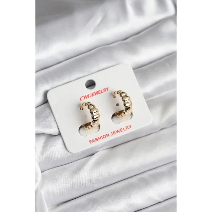 14K Gold Renk Kaplama CM Kadın Küpe