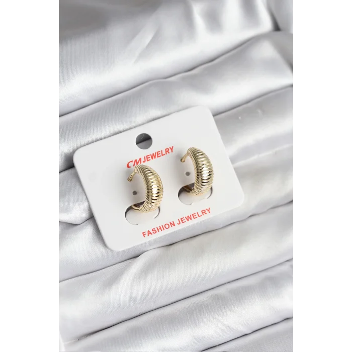 14K Gold Renk Kaplama CM Kadın Küpe