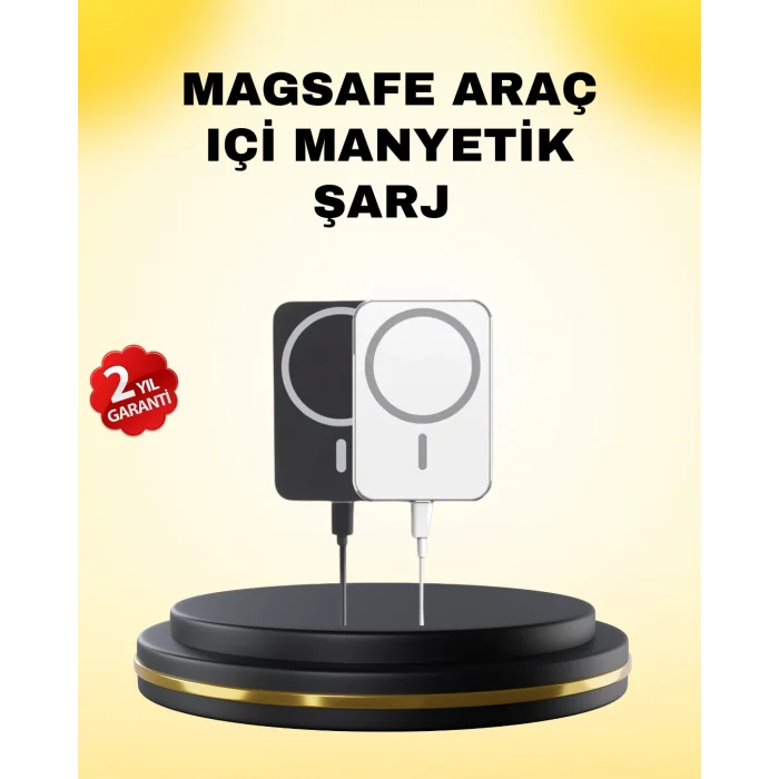15W Kablosuz Şarj Destekli MagSafe Araç Tutucu Havalandırma Klipsli