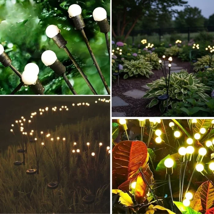 2 Adet Güneş Enerjili Plastik Bahçe Lambası – LED Dış Mekan Top Aydınlatma, Otomatik Açılıp Kapanan Solar Işık (5047)