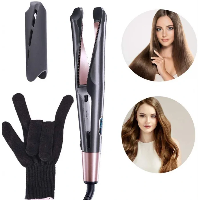 2 in 1 Profesyonel saç düzleştirici bigudi maşası (5047)