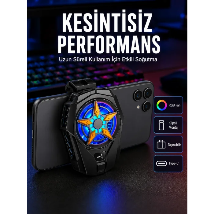 2 Kademeli Hız Ayarlı Taşınabilir Telefon Soğutucu Yeni Nesil