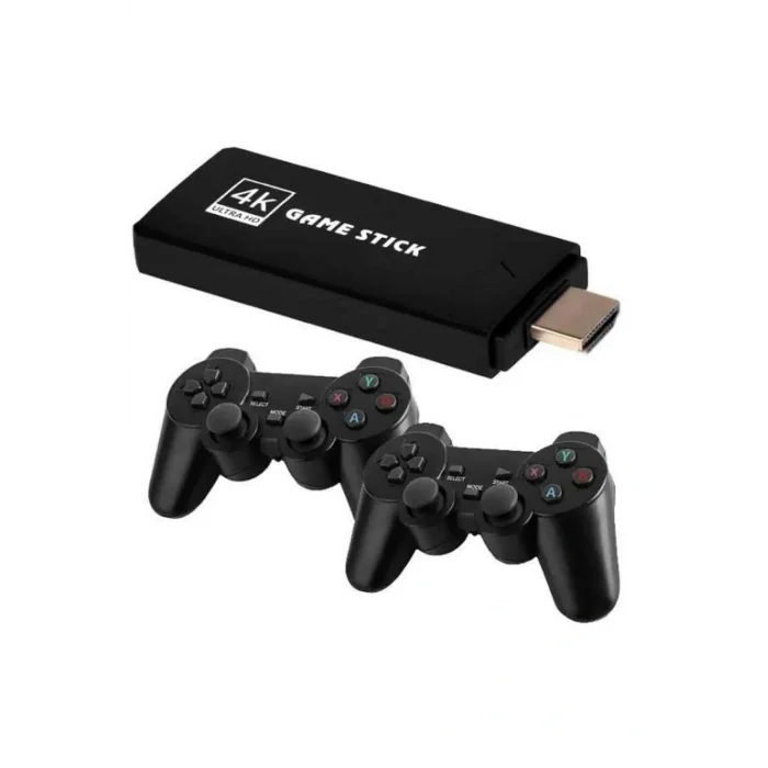 2 Kollu Kablosuz 2.4G Retro Oyunlar 4k Game Stick 3500 Oyun Atari