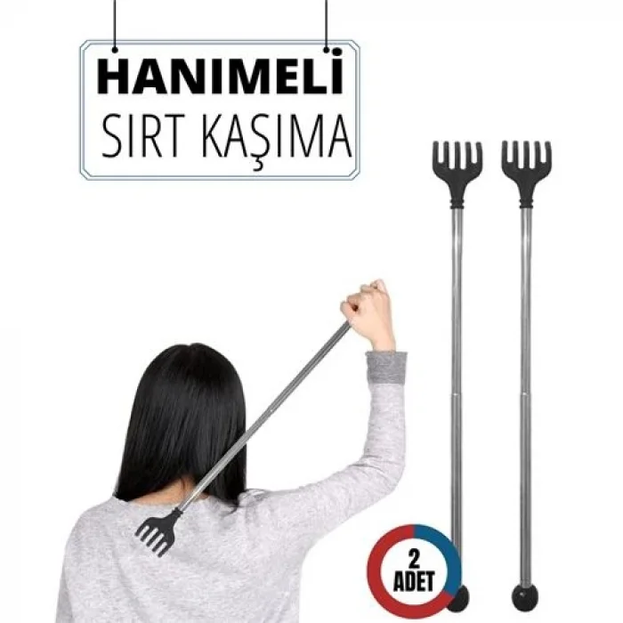 Hanımeli Metal Teleskopik Paslanmaz Çelik Sırt Kaşıyıcı (2li Lüks Set) 714307