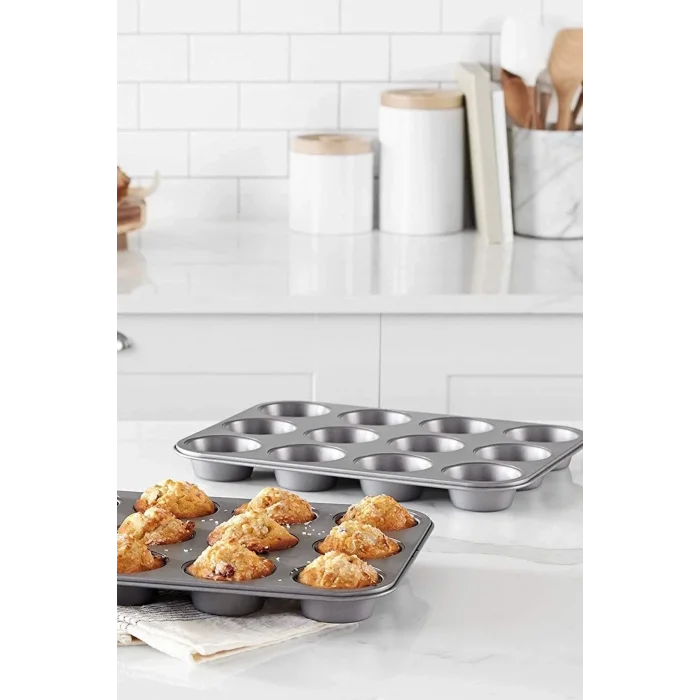 2li Set Muffin Kalıbı 12li Fırın Mini Kek Browni Kekstra Kalıbı Cupcake  Ülü