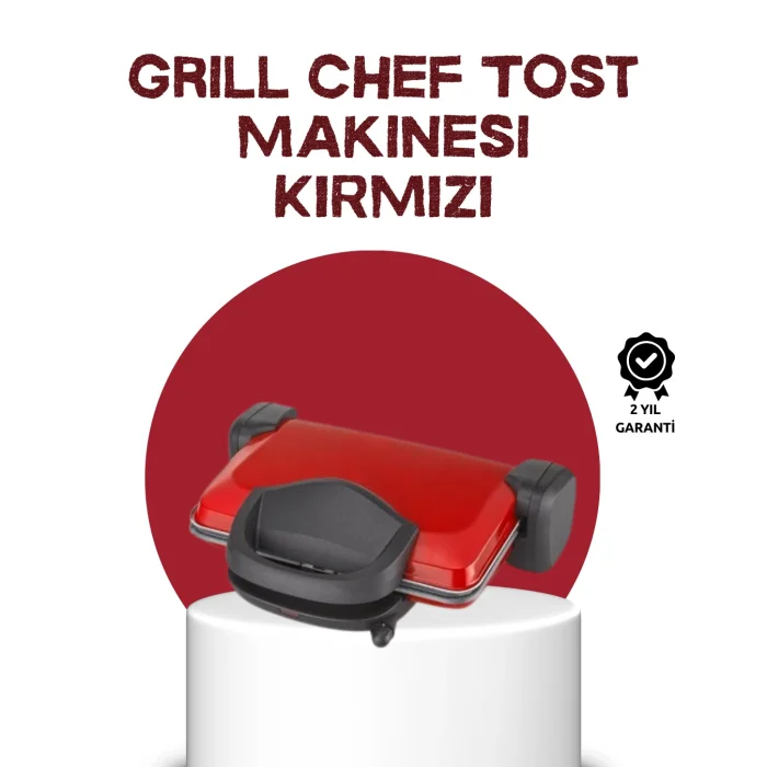 2000 Watt Tost Makinesi 6 Dilim Kapasiteli Döküm Plakalı Üç Kademeli Isı Ayarlı