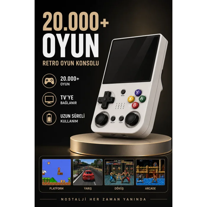 20.000 Oyunlu Retro El Konsolu Taşınabilir Oyun Cihazı