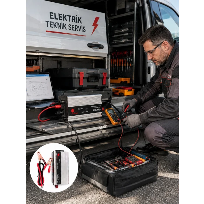 2000W Yüksek Güçlü Araç İnvertörü Priz Çıkışlı Elektrik Dönüştürücü