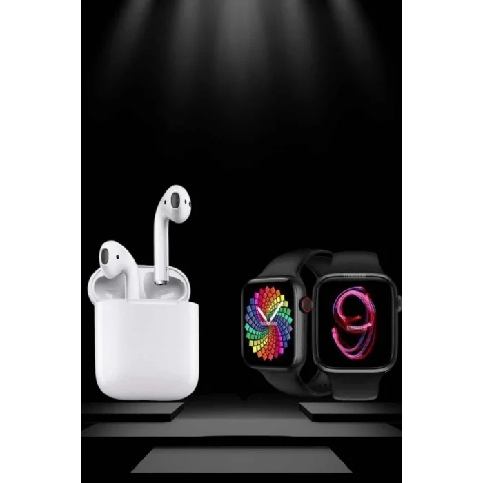 2025 Model Akıllı Saat ve 2.Nesil TWS Bluetooth Kulaklık ANC Özelliği Amoled Ekran